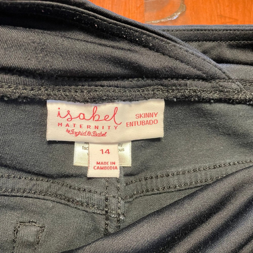 CHIC Black Over Belly Isabel MATERNITY Skinny 14 Jeans Casual Workwear Essential - Picture 9 of 11
